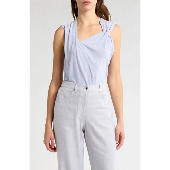 DEREK LAM 10 CROSBY Alya Asymmetric Draped Top - Picture 5 of 10